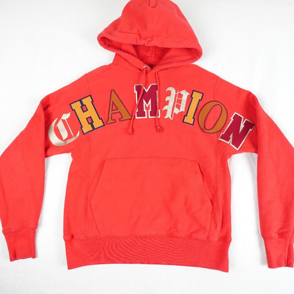 Champion Reverse Weave Spellout Hoodie Adult Small Pullover Sweatshirt